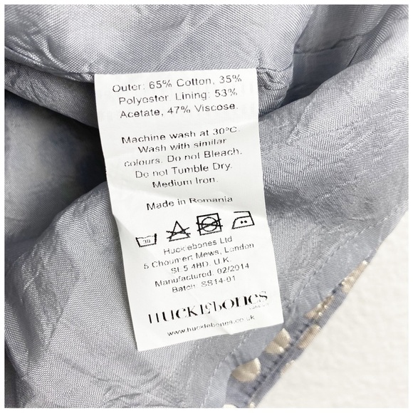 Hucklebones London‎ Blue and Silver Polka Dot Dress Size 6 - Picture 8 of 8